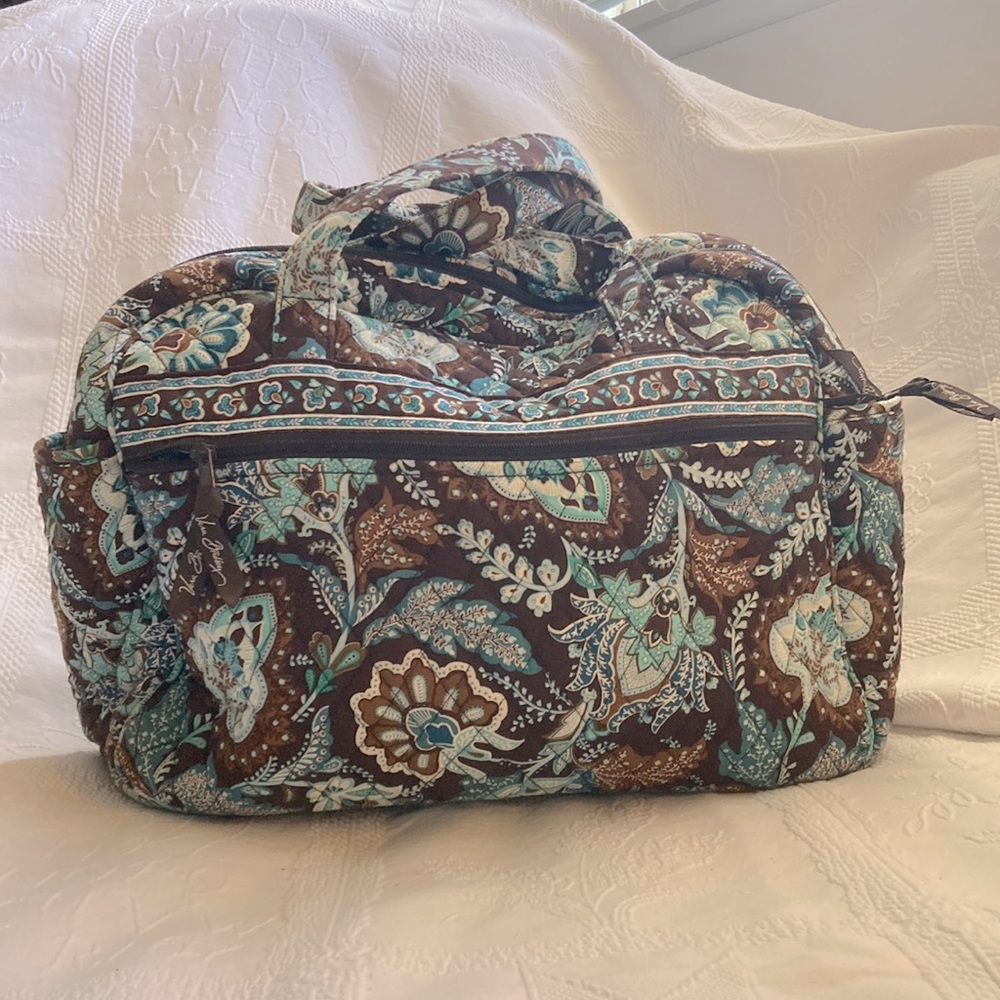 Vera Bradley Diaper Bag Java Blue Paisley Print